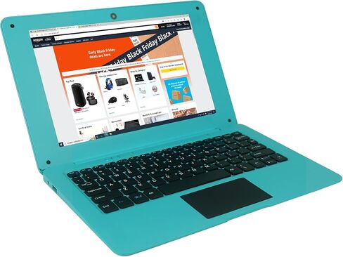 كمبيوتر محمول KANGBUKE بنظام التشغيل Android، شاشة IPS (1280*800) مقاس 10.1 بوصة، واي فاي مدمج، كاميرا أمامية، بلوتوث، كمبيوتر محمول صغير. (أسود) in Saudi Arabia