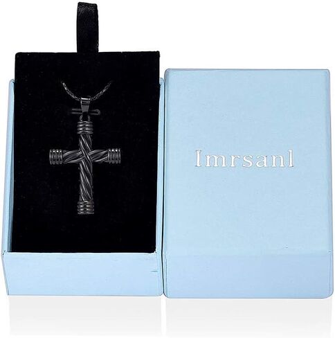 Imrsanl Cremation Jewelry for Ashes Cross Memorial Urn Necklace Pendant Keepsake Religious Cross Ashes Jewelry in Saudi Arabia