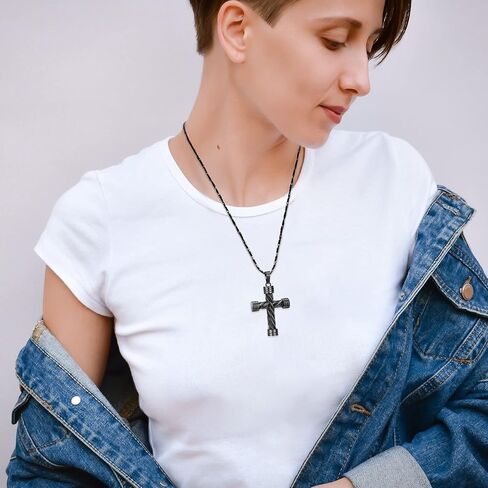Imrsanl Cremation Jewelry for Ashes Cross Memorial Urn Necklace Pendant Keepsake Religious Cross Ashes Jewelry in Saudi Arabia