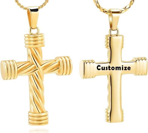 Imrsanl Cremation Jewelry for Ashes Cross Memorial Urn Necklace Pendant Keepsake Religious Cross Ashes Jewelry in Saudi Arabia