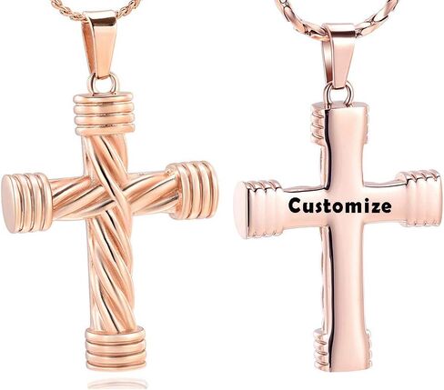 Imrsanl Cremation Jewelry for Ashes Cross Memorial Urn Necklace Pendant Keepsake Religious Cross Ashes Jewelry in Saudi Arabia