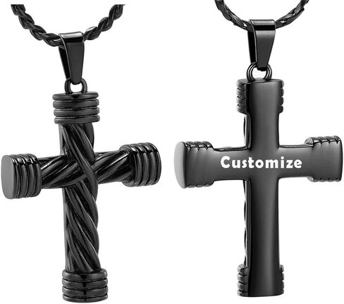 Imrsanl Cremation Jewelry for Ashes Cross Memorial Urn Necklace Pendant Keepsake Religious Cross Ashes Jewelry in Saudi Arabia