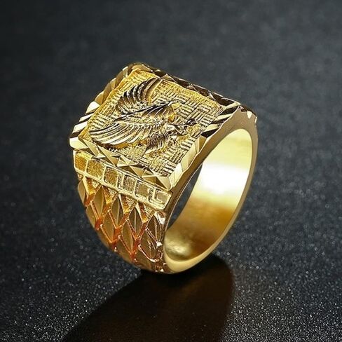 Eagle Ring, Hawk Ring for Men, American Bald Eagle Ring Norse Viking Eagle Ring Eagle Jewelry, Celtic Eagle Ring Hip Hop Flying Eagle Band Ring Punk Eagle Animal Ring for Boys in Saudi Arabia