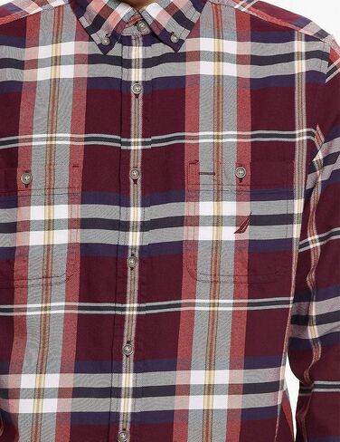 Nautica Mens Flannal Plaid Button Up Shirt in Saudi Arabia