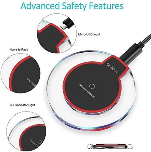 وسادة شاحن لاسلكية لهواتف iPhone 14 Plus/Pro Max/13/13 Pro Max/ 12 Mini/12 Pro Max/11/SE 2020/Xs Max/XR/X/8 Plus، وGalaxy Note 20 Ultra/10+/9/8 /S20 S21 S22 الترا S10+ S10e in Kuwait