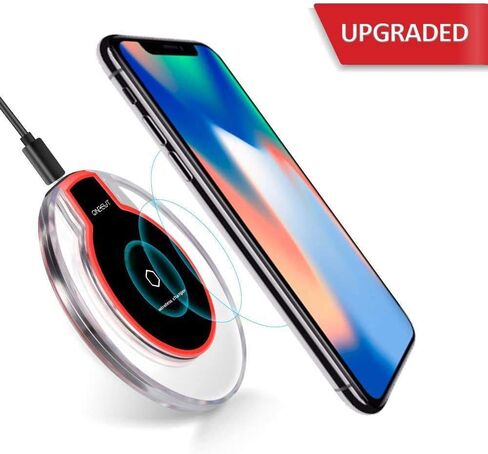 وسادة شاحن لاسلكية لهواتف iPhone 14 Plus/Pro Max/13/13 Pro Max/ 12 Mini/12 Pro Max/11/SE 2020/Xs Max/XR/X/8 Plus، وGalaxy Note 20 Ultra/10+/9/8 /S20 S21 S22 الترا S10+ S10e in Kuwait