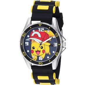 Accutime Kids Pokemon Pikachu Analog Quartz Watch for Boys, Girls, and Adults All Ages