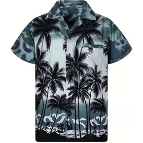 Men's Hawaiian Shirt Short Sleeve Button Beach Shirt