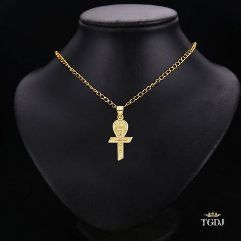 14k Yellow Gold Cross Religious Pendant - More in Kuwait