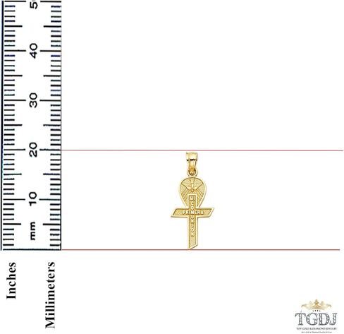 14k Yellow Gold Cross Religious Pendant - More in Kuwait