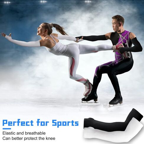 Skylety 2 Pairs Thermal Arm Warmer Cycling Arm Warmer Winter Arm Sleeves Arm Cover with Thumb Holes for Men Women in Saudi Arabia