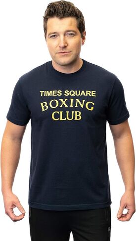 Times Square Boxing Club Gym T-Shirt - Vintage Boxing Apparel Workout Tees - Midnight Navy in Saudi Arabia
