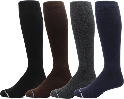 Dr. Motion 4 Pairs Men's Therapeutic Graduated Support Compression Knee High Socks Best For Everyday in Saudi Arabia