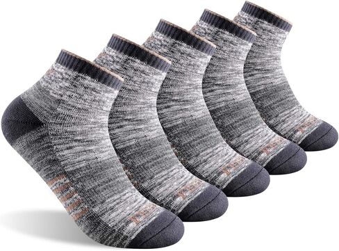 FEIDEER Men's Women's Hiking Walking Socks, Moisture Wicking Cotton Cushion Ankle Quarter Crew Socks with Arch Support in Kuwait