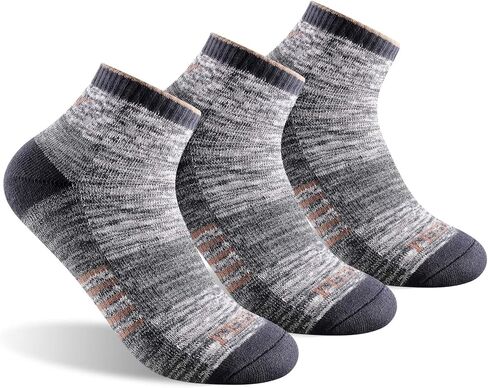 FEIDEER Men's Women's Hiking Walking Socks, Moisture Wicking Cotton Cushion Ankle Quarter Crew Socks with Arch Support in Kuwait