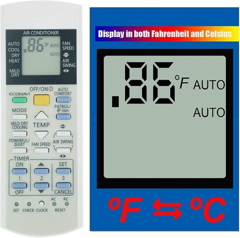 Replacement for Panasonic Air Conditioner Remote Control A75C3580 CWA75C3580 in Saudi Arabia