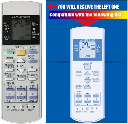 Replacement for Panasonic Air Conditioner Remote Control A75C3580 CWA75C3580 in Saudi Arabia