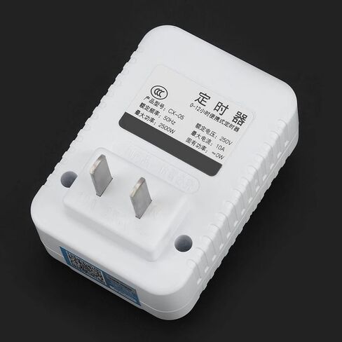 Indoor Mechanical Outlet Timer, 12 Hour Electrical Accurate Countdown Plug in Timing Switch 2 Prong Heavy Duty Grounded Outlet for Energy Saving Home Office Kitchen Phone Charger Lamps Grow Light in Saudi Arabia
