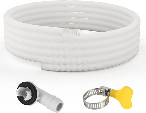 HOXHA Air Conditioner Drain Hose Kit Plastic Tubing for AC Condensate Flexible Durable Drain Hose for Mini Split AC Portable AC Washer Dishwasher Faucet, 5 Ft in Saudi Arabia
