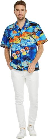 Matchable Family Hawaiian Luau Men Women Girl Boy Clothes in Sunset Blue in Saudi Arabia