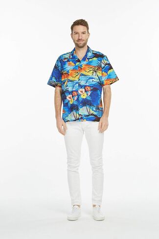 Matchable Family Hawaiian Luau Men Women Girl Boy Clothes in Sunset Blue in Saudi Arabia