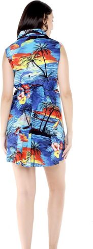 Matchable Family Hawaiian Luau Men Women Girl Boy Clothes in Sunset Blue in Saudi Arabia