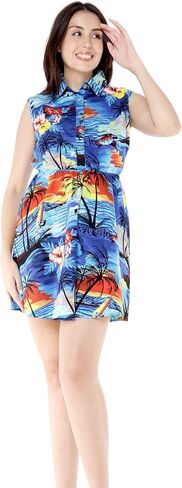 Matchable Family Hawaiian Luau Men Women Girl Boy Clothes in Sunset Blue in Saudi Arabia