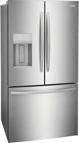 Frigidaire FRFS2823AS 36" Freestanding French Door Refrigerator 27.8 ft. Capacity, 4 Glass Shelves, 9 cu. ft. Freezer Capacity, External Water Dispenser, Ice Maker, Water Filter in Stainless Steel in Saudi Arabia