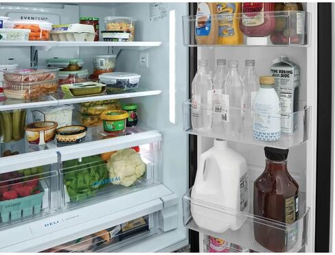 Frigidaire FRFS2823AS 36" Freestanding French Door Refrigerator 27.8 ft. Capacity, 4 Glass Shelves, 9 cu. ft. Freezer Capacity, External Water Dispenser, Ice Maker, Water Filter in Stainless Steel in Saudi Arabia