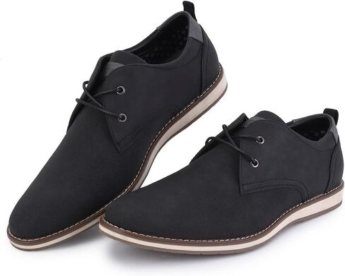 EliteLand Men's Dress Shoes, Mens Oxford Shoes, Leather Stylish Lace-up Wingtip Brogues, Business Casual Formal Derby Shoe in Kuwait