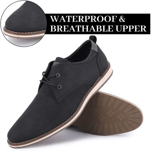 EliteLand Men's Dress Shoes, Mens Oxford Shoes, Leather Stylish Lace-up Wingtip Brogues, Business Casual Formal Derby Shoe in Kuwait