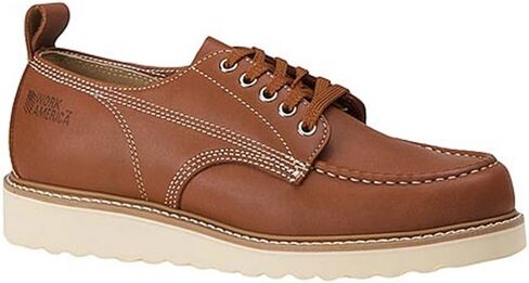 Work America Mens Crepe Wedged Sole Work Oxford in Kuwait
