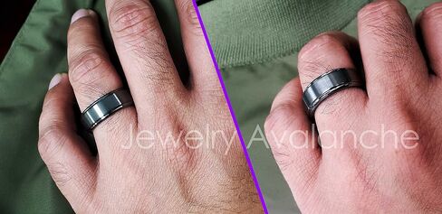 Jewelry Avalanche Brushed Gunmetal Tungsten Ring, Men's Tungsten Wedding Band in Saudi Arabia