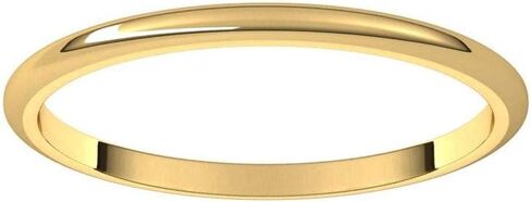 Wedding Band Solid 925 Sterling Silver Real 10k 14k 18k Yellow Rose White Gold OR Platinum Ring Classic Plain Domed 2mm 4mm 6mm 8mm in Kuwait