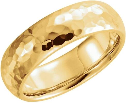 Milgrain Wedding Band Hammer Finish Comfort Fit Solid 925 Sterling Silver Real 10k 14k 18k Yellow Rose White Gold OR Platinum Ring Classic Domed 2mm 3mm 4mm 6mm in Kuwait