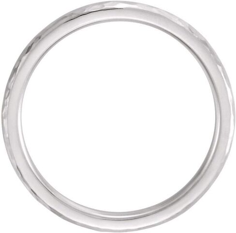 Milgrain Wedding Band Hammer Finish Comfort Fit Solid 925 Sterling Silver Real 10k 14k 18k Yellow Rose White Gold OR Platinum Ring Classic Domed 2mm 3mm 4mm 6mm in Kuwait