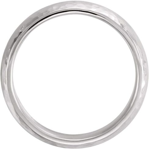 Milgrain Wedding Band Hammer Finish Comfort Fit Solid 925 Sterling Silver Real 10k 14k 18k Yellow Rose White Gold OR Platinum Ring Classic Domed 2mm 3mm 4mm 6mm in Kuwait