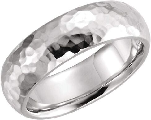 Milgrain Wedding Band Hammer Finish Comfort Fit Solid 925 Sterling Silver Real 10k 14k 18k Yellow Rose White Gold OR Platinum Ring Classic Domed 2mm 3mm 4mm 6mm in Kuwait