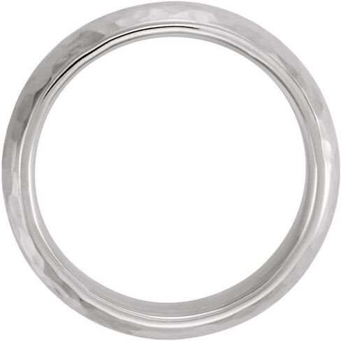 Milgrain Wedding Band Hammer Finish Comfort Fit Solid 925 Sterling Silver Real 10k 14k 18k Yellow Rose White Gold OR Platinum Ring Classic Domed 2mm 3mm 4mm 6mm in Kuwait