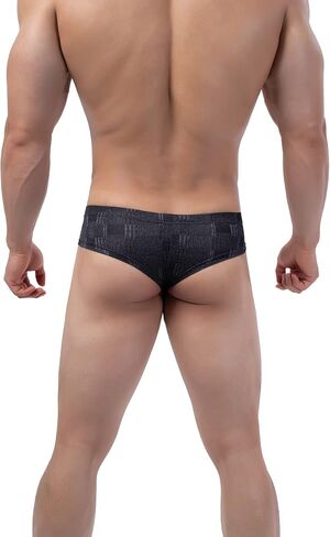 IKINGSKY Men's Four Way Stretch Cheeky Boxer Briefs Sexy Mini Cheek Thong Underwear Low Rise Pouch Under Panties in Kuwait