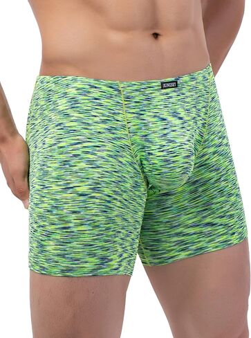 IKINGSKY Men's Quick-dry Long Leg Boxer Briefs Sexy Bulge Trunks No Ride Up Shorts Underwear Seamless Front Under Panties in Saudi Arabia