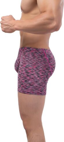 IKINGSKY Men's Quick-dry Long Leg Boxer Briefs Sexy Bulge Trunks No Ride Up Shorts Underwear Seamless Front Under Panties in Saudi Arabia