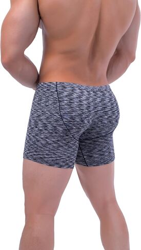 IKINGSKY Men's Quick-dry Long Leg Boxer Briefs Sexy Bulge Trunks No Ride Up Shorts Underwear Seamless Front Under Panties in Saudi Arabia