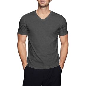 Hat and Beyond Mens Active V Neck T-Shirts Gym Workout Dance Slim Fit Shirts in Saudi Arabia