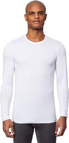 32 DEGREES Men's Lightweight Baselayer Crew Top | Long Sleeve | Form Fitting | 4-Way Stretch | Thermal in Saudi Arabia