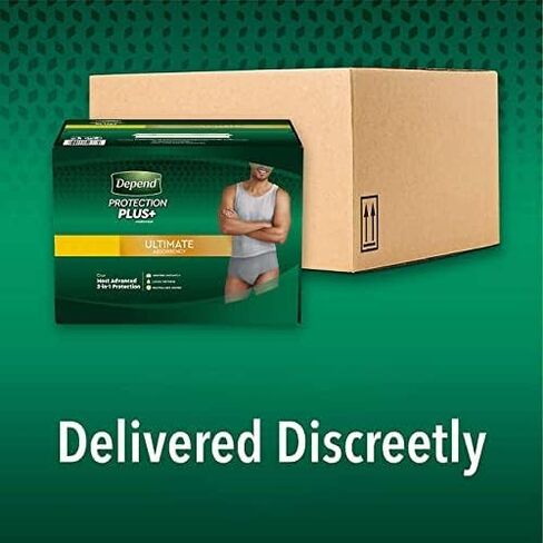 Depend Protection Plus Ultimate Max Absorbency 3-in-1 SureFit Flexible Underwear for Men: S-M in Kuwait