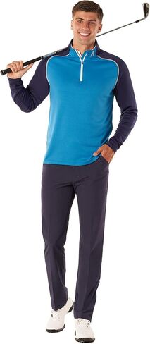 Royal & Awesome Quarter Zip Golf Pullovers for Men 1/4 Zip Pullover, Grey Golf Sweater for Men, Mens Quarter Zip Pullover Men in Kuwait
