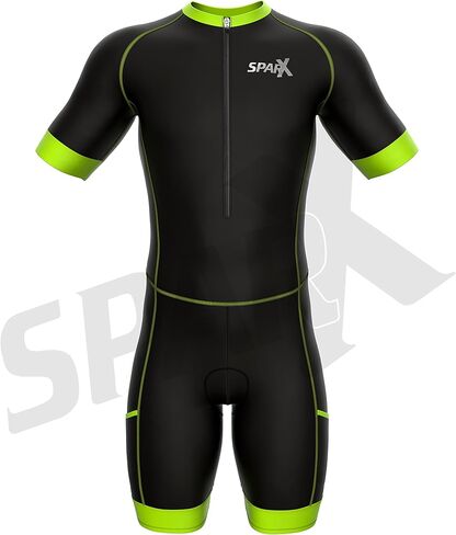 Sparx Men Trisuit Competitor Triathlon Short Sleeve Aero Tri Suit Triathlon Suit in Kuwait