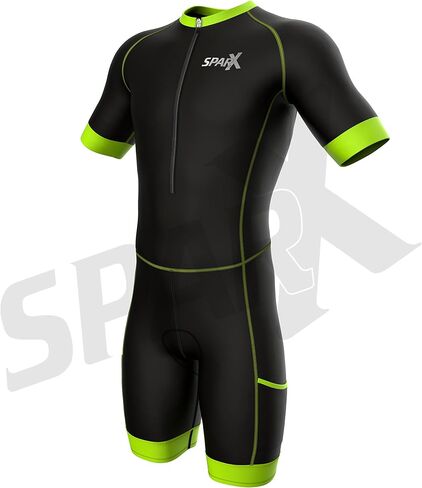 Sparx Men Trisuit Competitor Triathlon Short Sleeve Aero Tri Suit Triathlon Suit in Kuwait