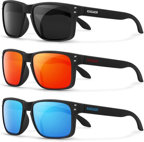 KUGUAOK Polarized Square Sunglasses For Men and Women Matte Finish Sun Glasses UV Protection Glasses in Saudi Arabia